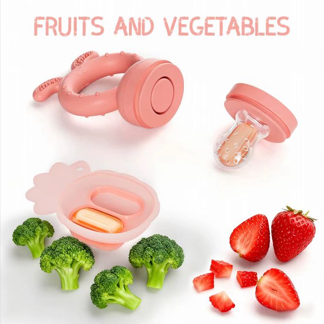 Baby Fruit Food Feeder and Mini Frozen Snack Tray Combo