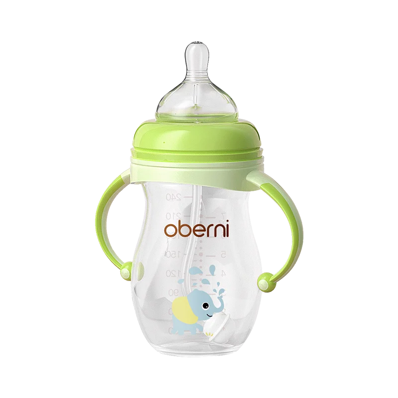 Oberni 150ml+180ml PPSU Imitated Breast Baby Milk Bottle set Anti bloating 0-6 Newborn Baby Bottle With Resistant to Falling