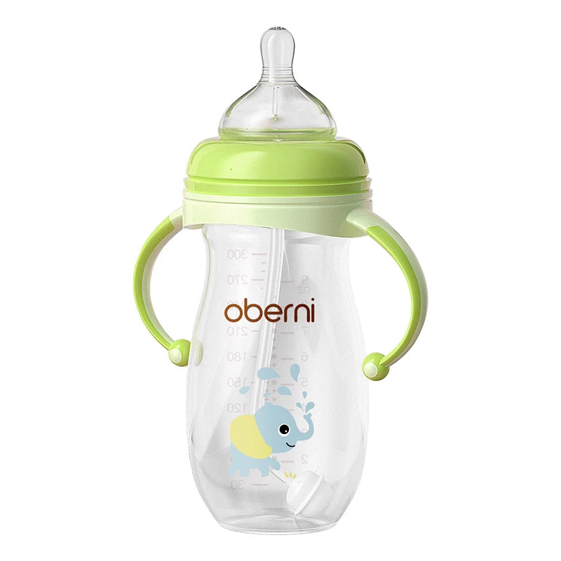 Oberni 150ml+180ml PPSU Imitated Breast Baby Milk Bottle set Anti bloating 0-6 Newborn Baby Bottle With Resistant to Falling