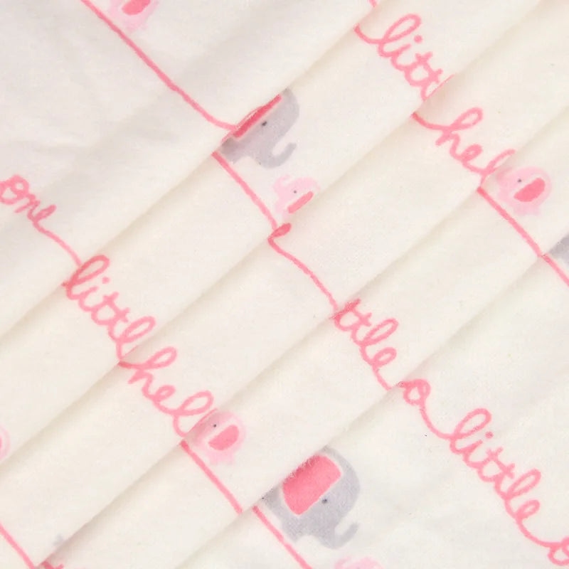 4pcs/pack 100% Cotton Flannel Diapers Supersoft Receiving Baby Blanket Newborn Wrap Print Baby Bedsheet 76x76cm Blanket Swaddle