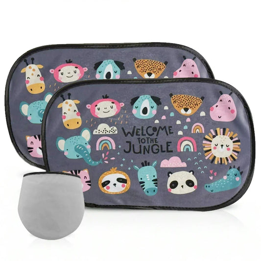 2PCS Car Sun Shade Side Window Windscreen Roof Window For Children Adults Adsorption SunShade Cover Universal car curtain