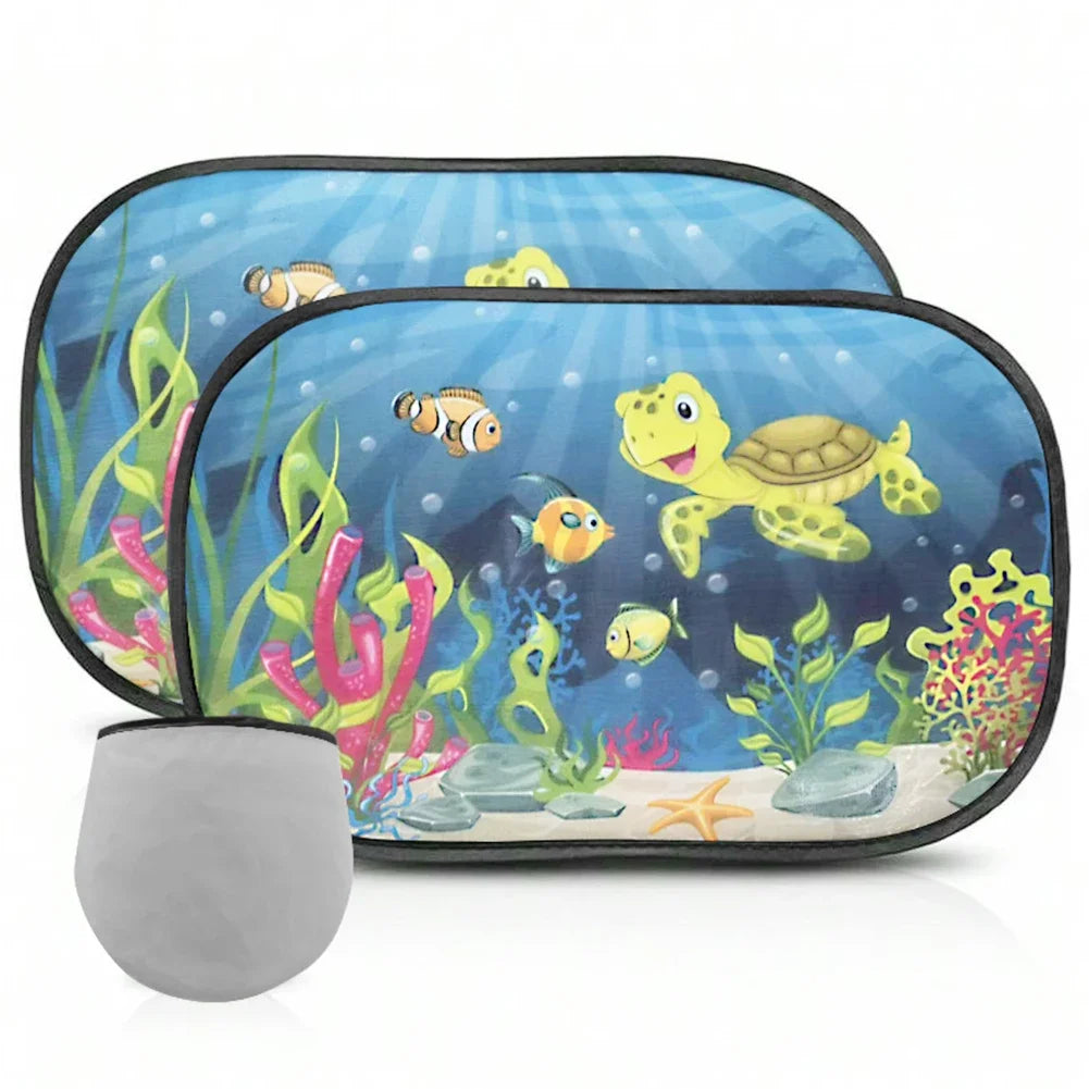 2PCS Car Sun Shade Side Window Windscreen Roof Window For Children Adults Adsorption SunShade Cover Universal car curtain