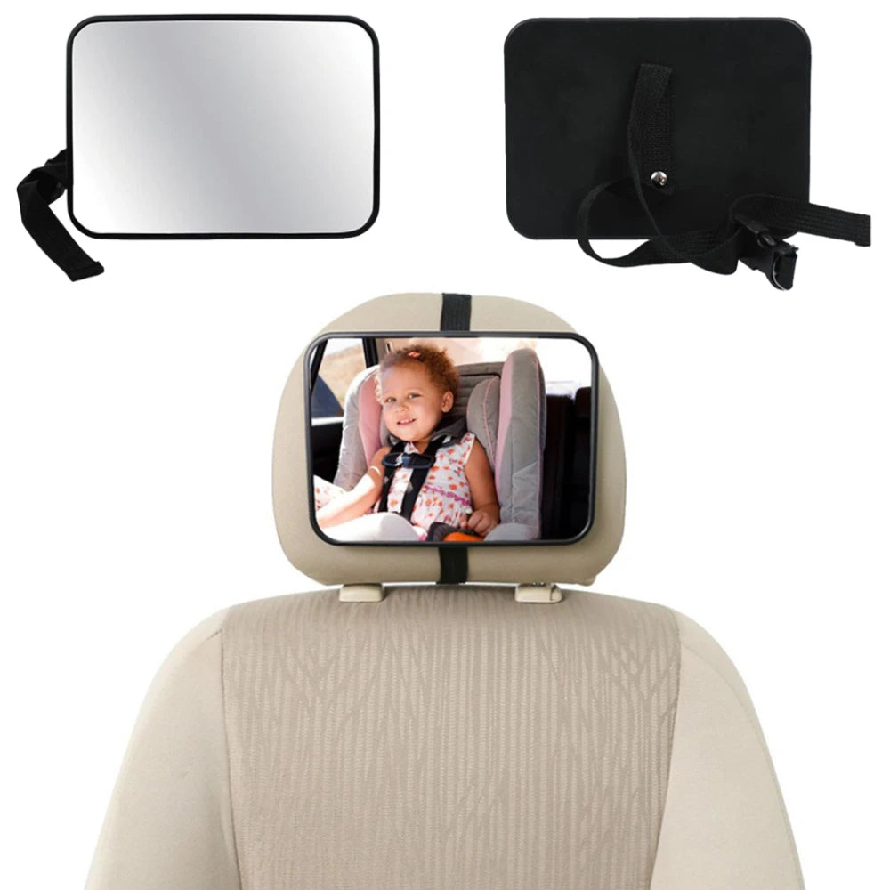 Baby Car Mirror Rear View Mirror Belt Rear Facing Mirrors Baby Car Monitor with Wide Clear View, Shatterproof, Easy Assembled