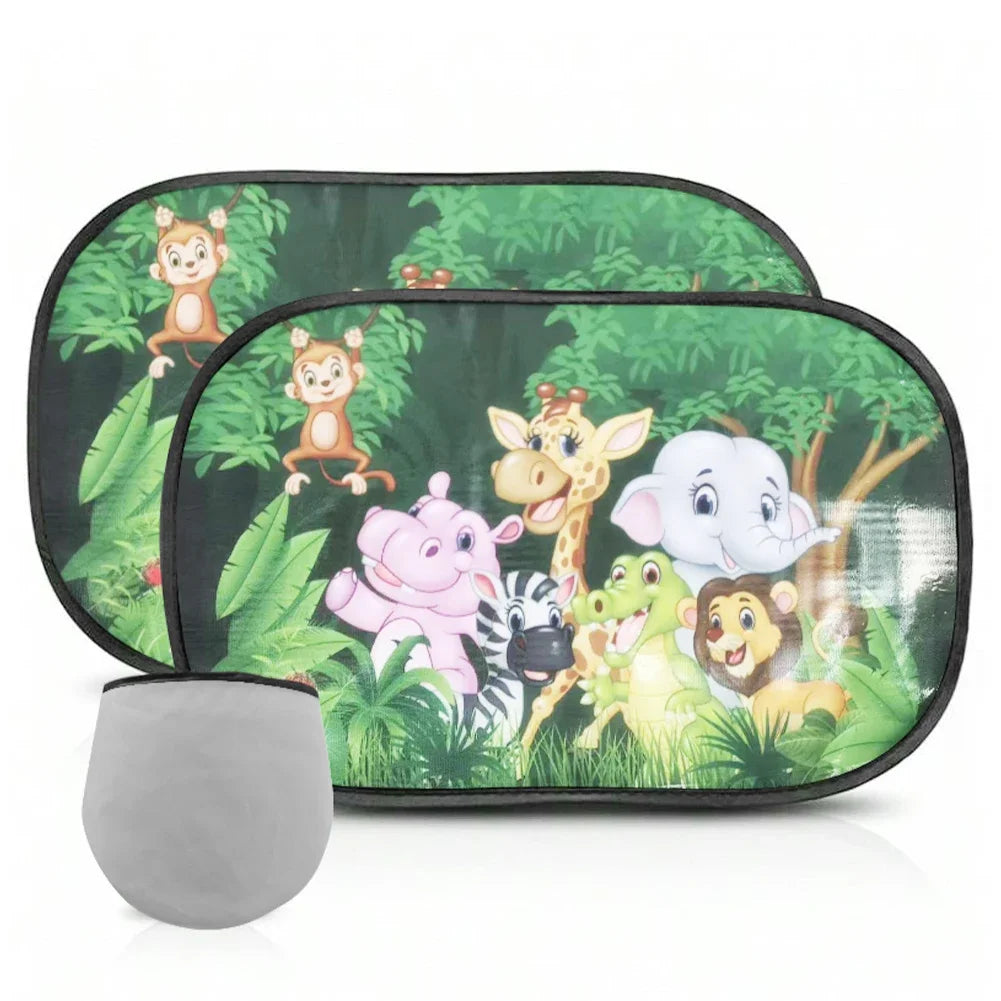 2PCS Car Sun Shade Side Window Windscreen Roof Window For Children Adults Adsorption SunShade Cover Universal car curtain