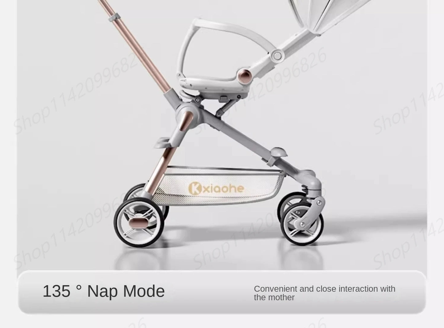 Baby Stroller Can Sit and Lie Down Foldable Lightweight Travel Two-way High Landscape Six Shock Absorption Comfortable Seat