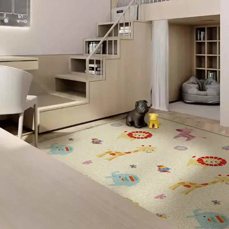 Foldable Portable Baby Play Mat Multi-Functional Baby Crawling Mat with Double-Sided Pattern, Easy Carry Travel Outdoor Camping