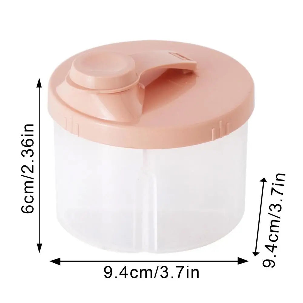 4 Compartments Portable Reusable Baby Food Storage Box Snacks Cups Milk Powder Formula Dispenser