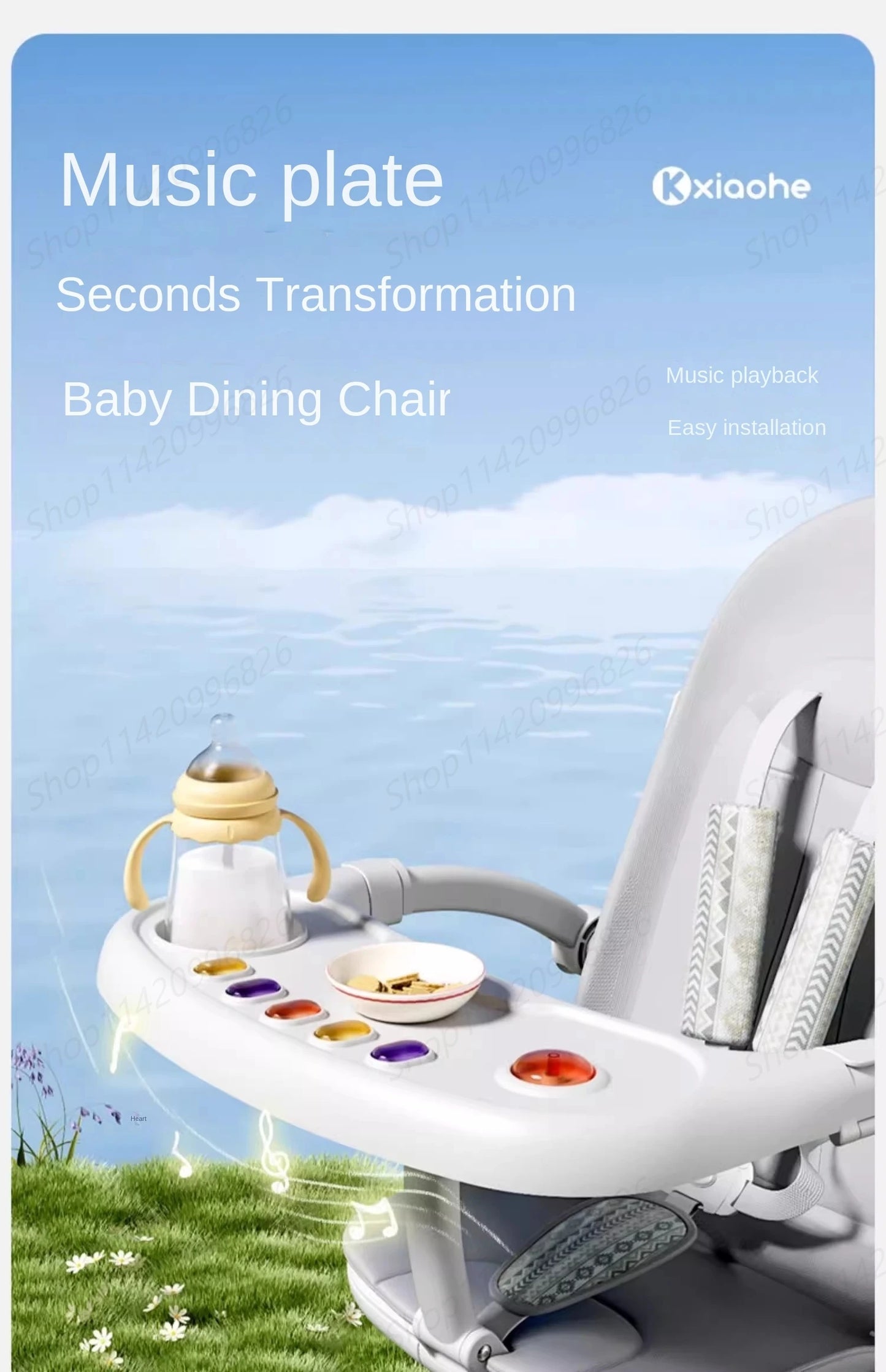 Baby Stroller Can Sit and Lie Down Foldable Lightweight Travel Two-way High Landscape Six Shock Absorption Comfortable Seat