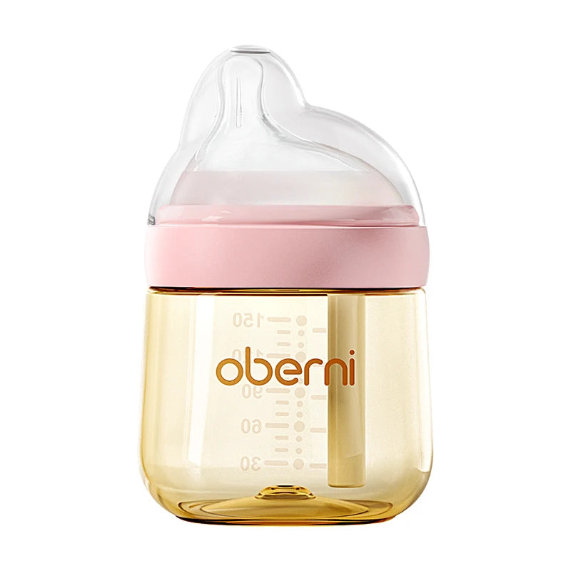 Oberni 150ml+180ml PPSU Imitated Breast Baby Milk Bottle set Anti bloating 0-6 Newborn Baby Bottle With Resistant to Falling