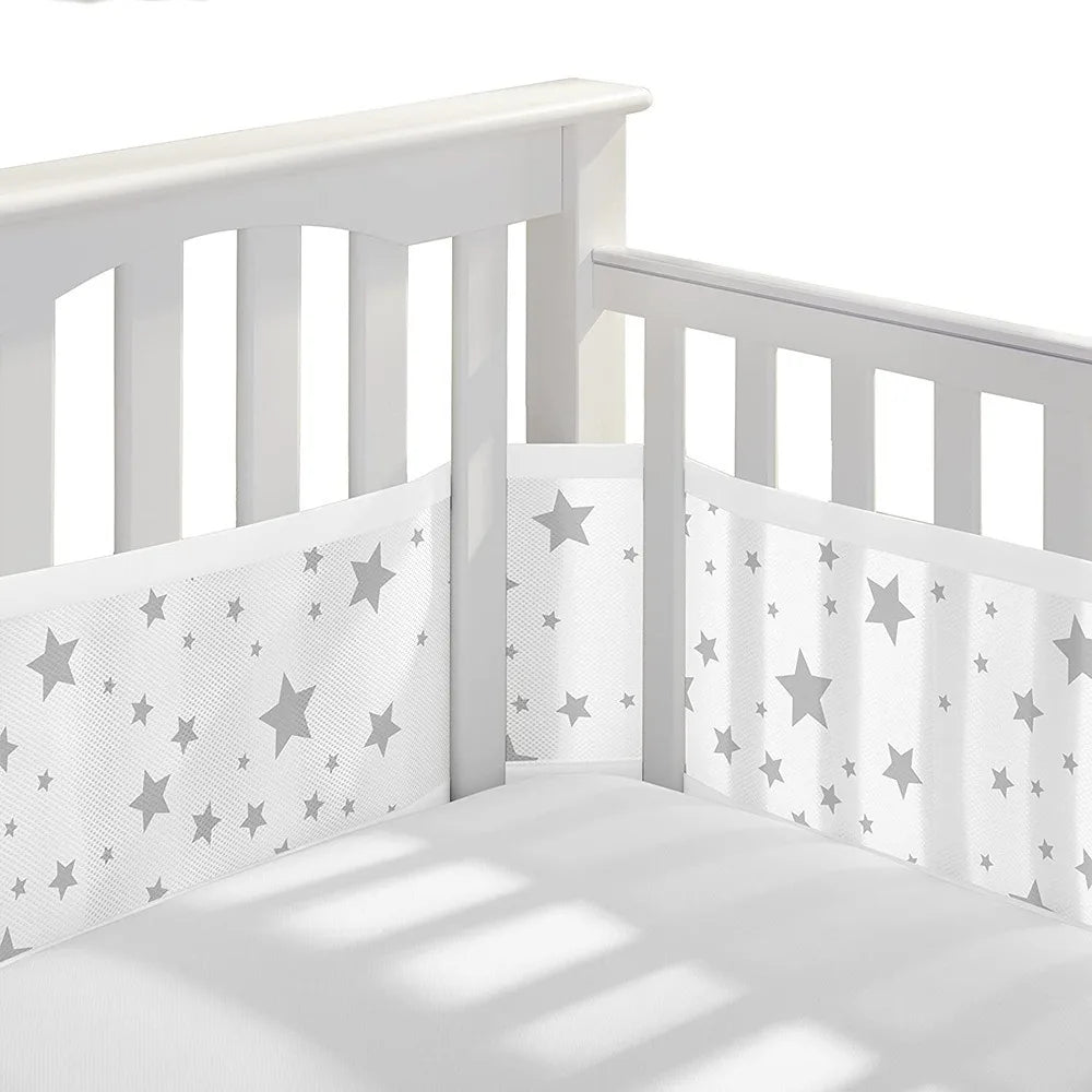 Four Seasons Breathable Infant Bedding Bumpers Newborn Baby Room Decor Cot Bed Around Protector Crib Bumper Liner