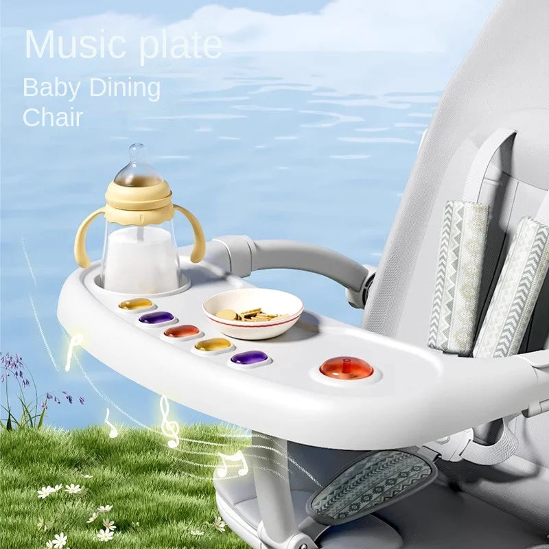 Baby Stroller Can Sit and Lie Down Foldable Lightweight Travel Two-way High Landscape Six Shock Absorption Comfortable Seat