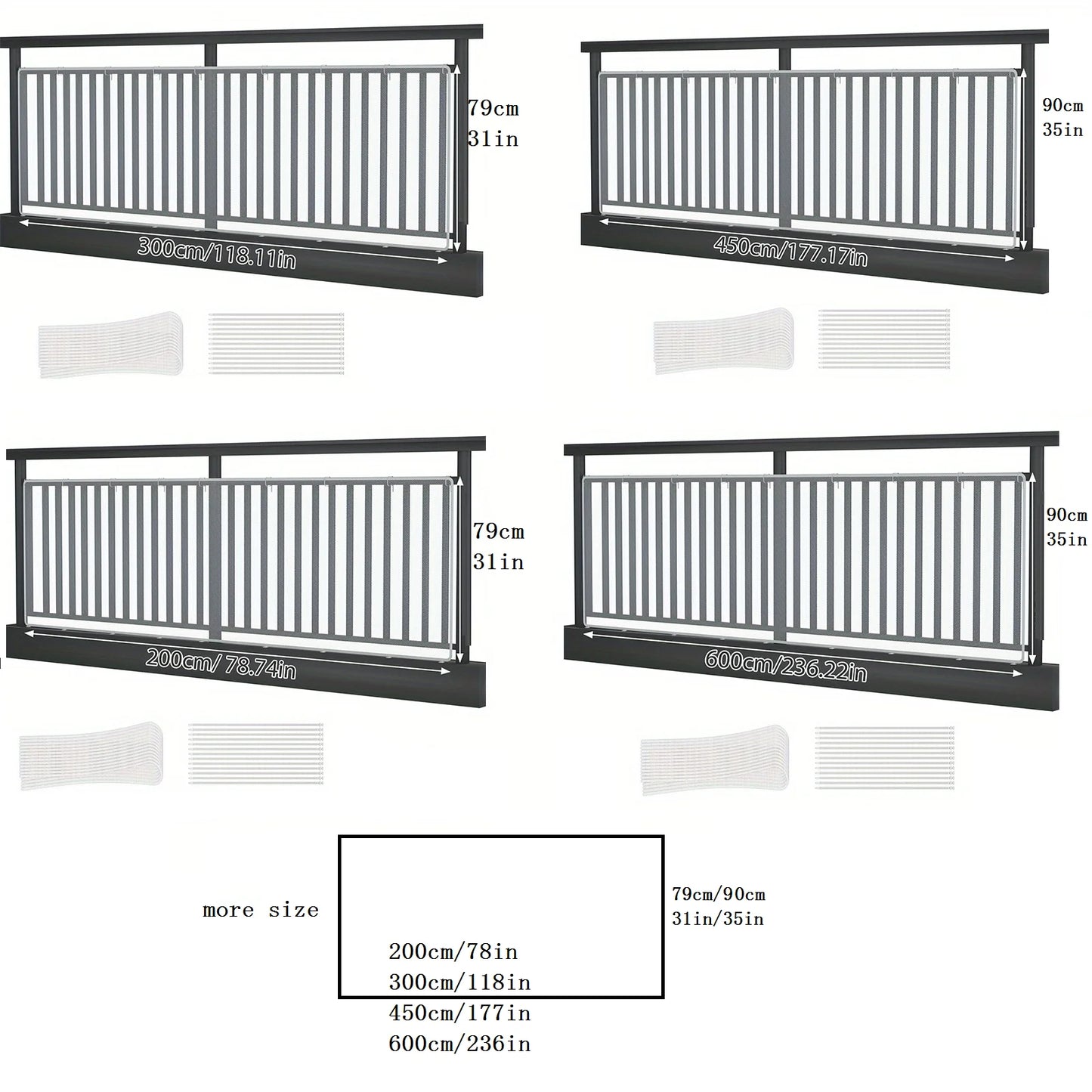 Child Safety Protective Net Multipurpose Durable Stair Balcony Banister Rail Guard Kids Stair Protection Safe Fine Mesh