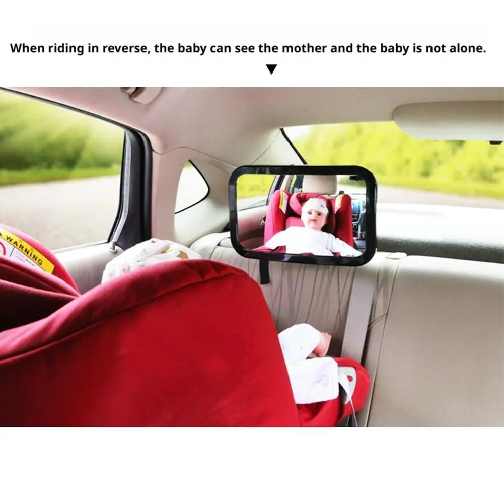 Baby Car Mirror Rear View Mirror Belt Rear Facing Mirrors Baby Car Monitor with Wide Clear View, Shatterproof, Easy Assembled