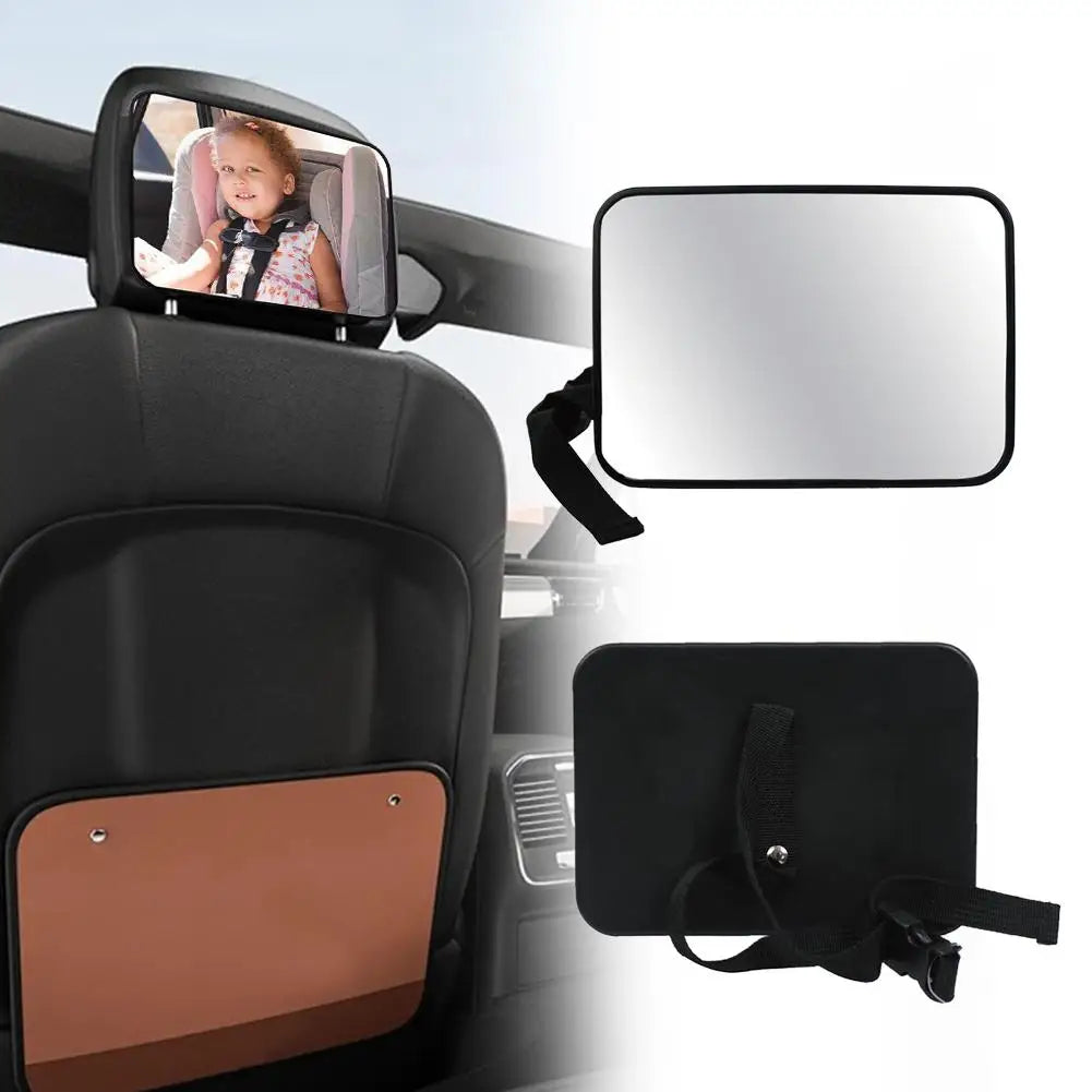 Baby Car Mirror Rear View Mirror Belt Rear Facing Mirrors Baby Car Monitor with Wide Clear View, Shatterproof, Easy Assembled