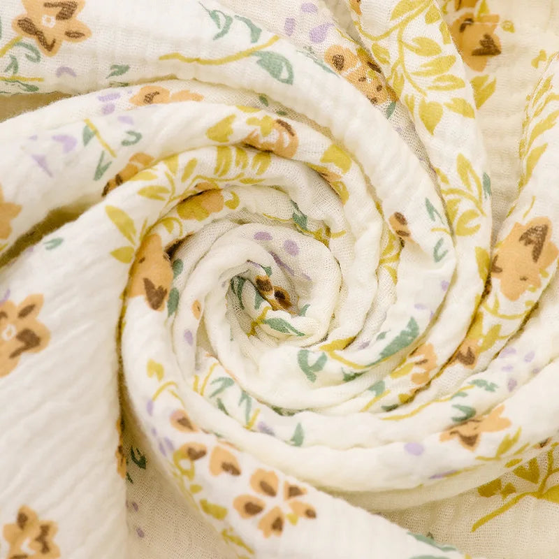 100% Cotton Print Breathable Baby Crib Sheet Kids Soft Bath Towel INS Muslin Receive Blanket For Newborn Summer Bedding Items