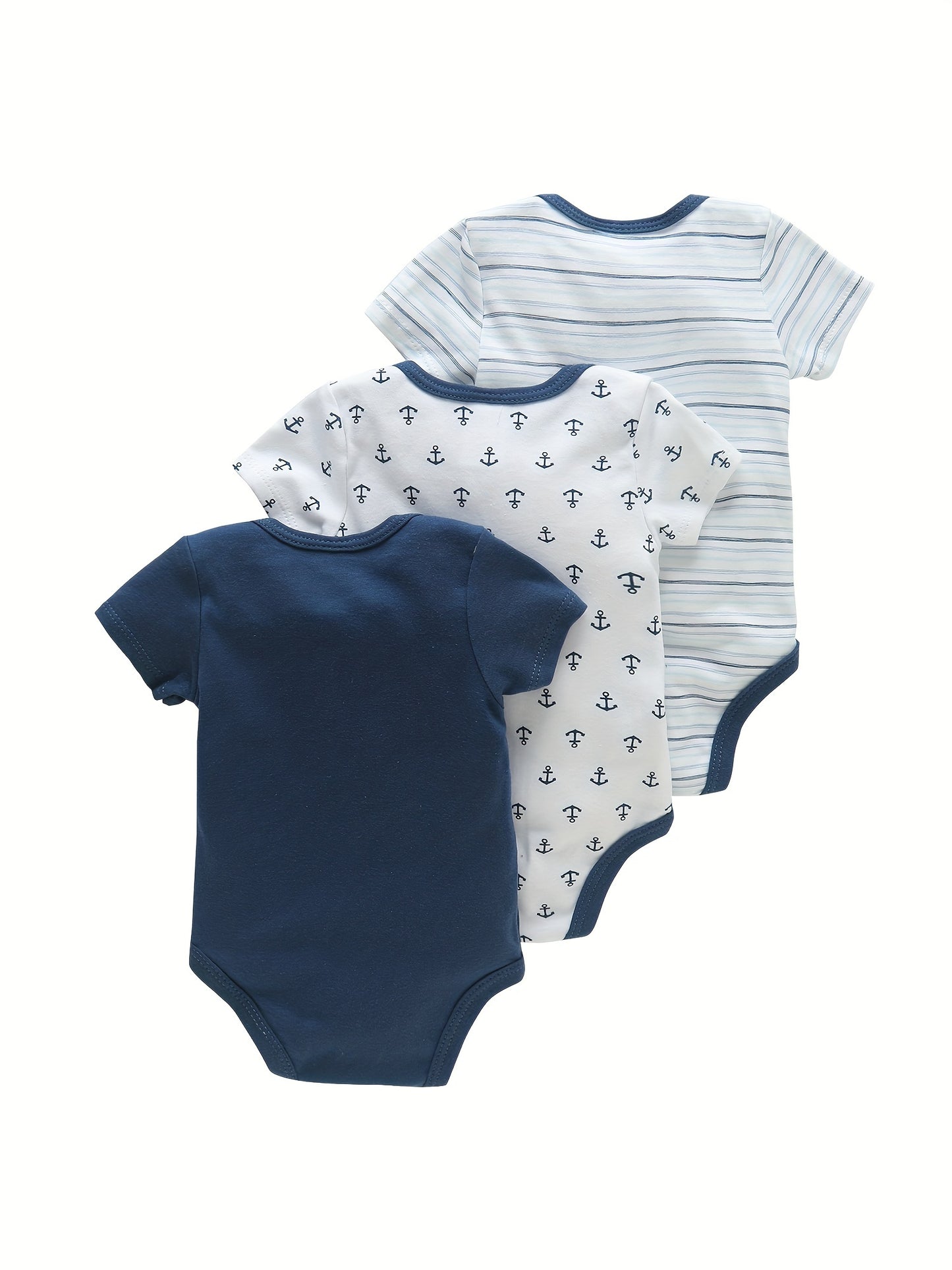3PCS Infant Baby Cute Graphic One-piece Clothes For Boys And Girls, Newborn Pure Cotton Summer Romper newborn clothes