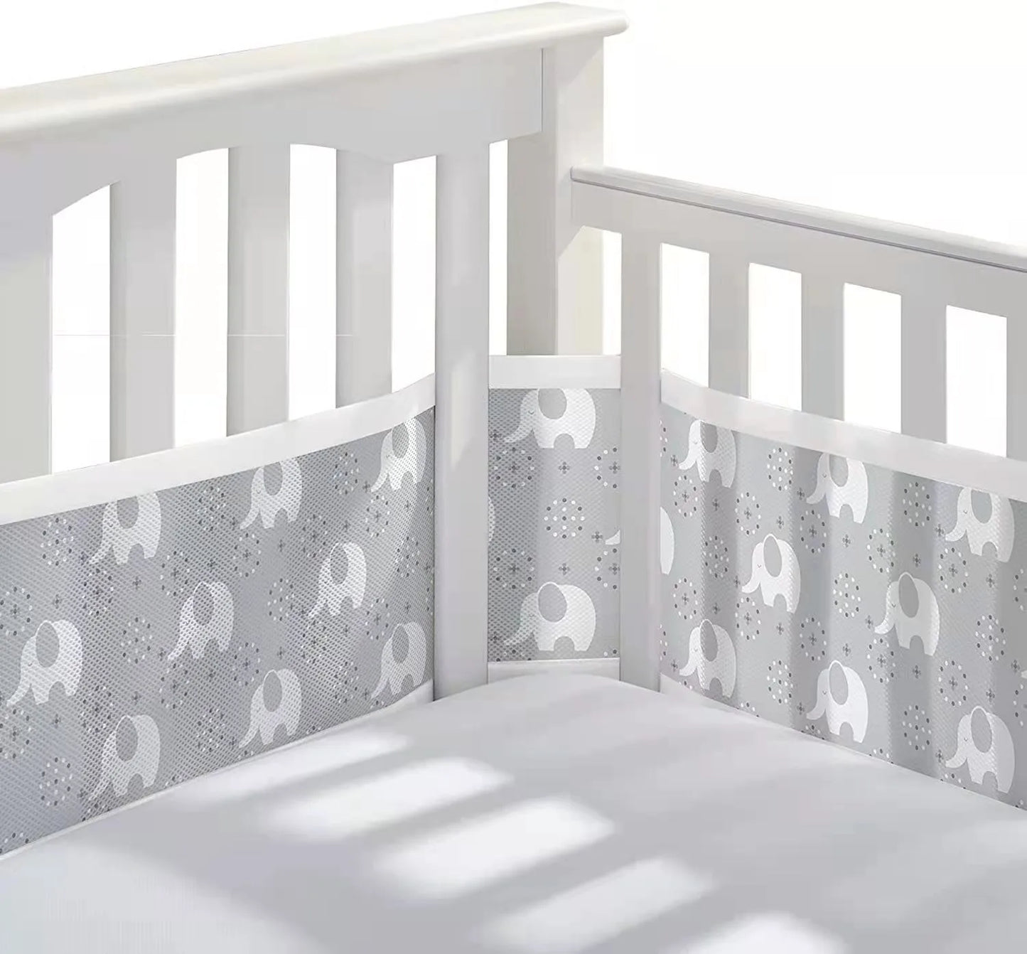 Four Seasons Breathable Infant Bedding Bumpers Newborn Baby Room Decor Cot Bed Around Protector Crib Bumper Liner