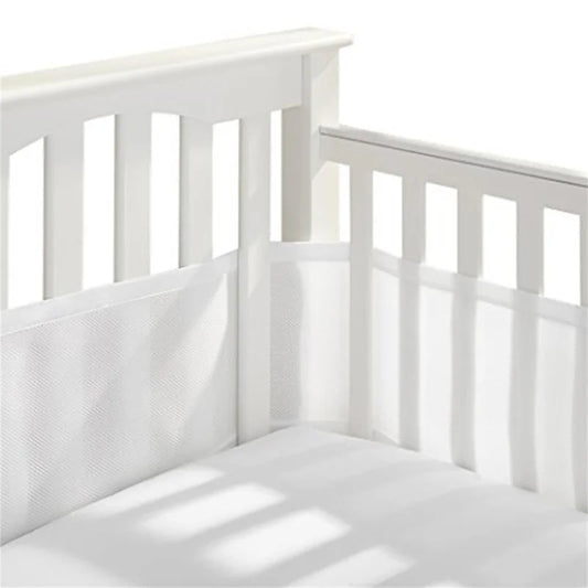 Mesh Crib Soild Color Breathable Bed Crib Bumper Liner For Standard Baby Crib Full-Size Wieg Ademend Mesh Bed Bumper