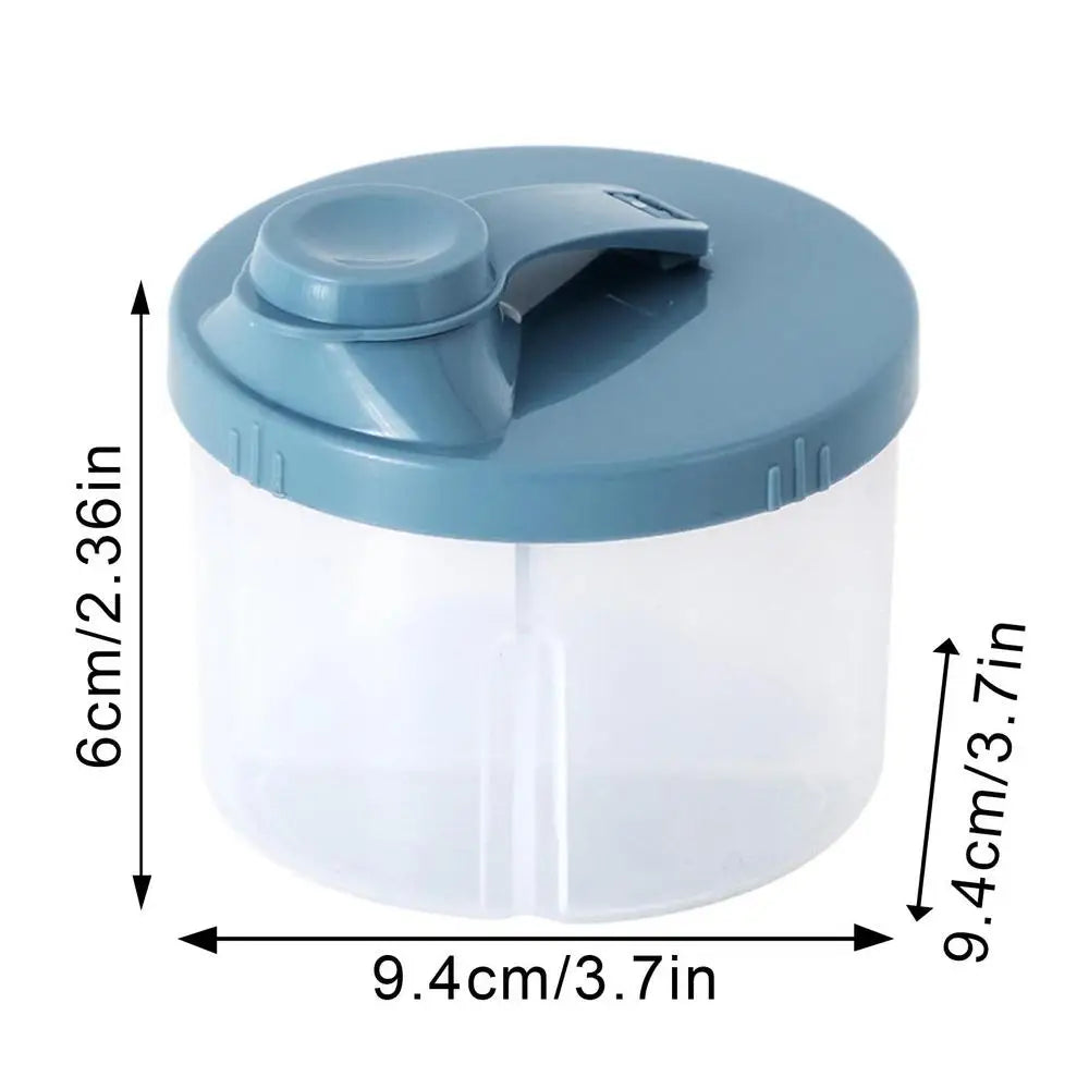 4 Compartments Portable Reusable Baby Food Storage Box Snacks Cups Milk Powder Formula Dispenser