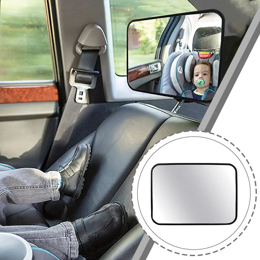 Baby Car Mirror Rear View Mirror Belt Rear Facing Mirrors Baby Car Monitor with Wide Clear View, Shatterproof, Easy Assembled