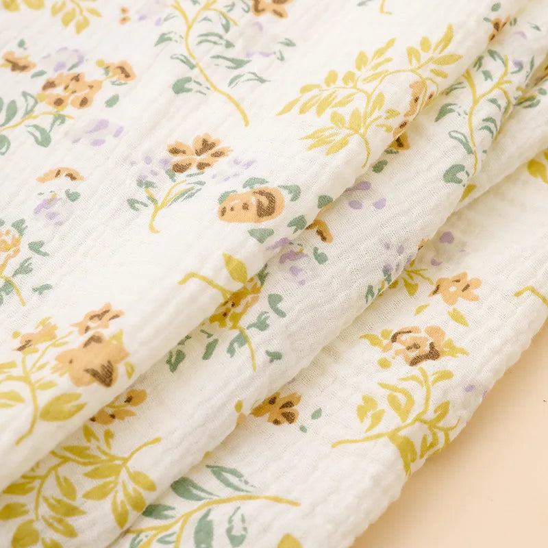 100% Cotton Print Breathable Baby Crib Sheet Kids Soft Bath Towel INS Muslin Receive Blanket For Newborn Summer Bedding Items