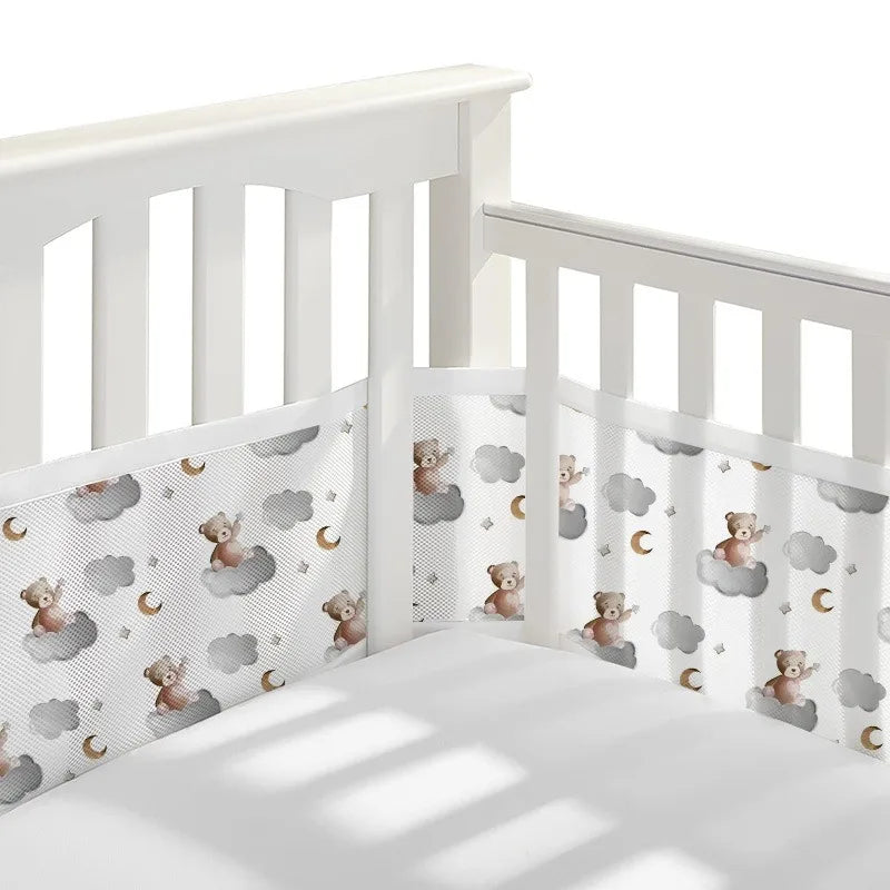 Four Seasons Breathable Infant Bedding Bumpers Newborn Baby Room Decor Cot Bed Around Protector Crib Bumper Liner