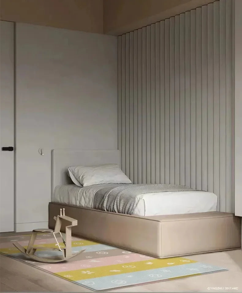 Foldable Portable Baby Play Mat Multi-Functional Baby Crawling Mat with Double-Sided Pattern, Easy Carry Travel Outdoor Camping