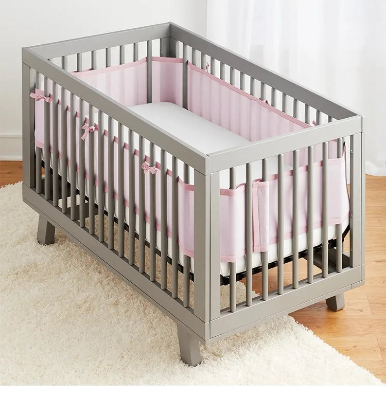Four Seasons Breathable Infant Bedding Bumpers Newborn Baby Room Decor Cot Bed Around Protector Crib Bumper Liner