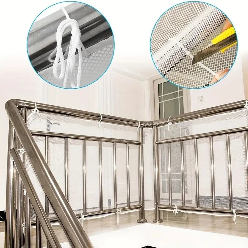 Child Safety Protective Net Multipurpose Durable Stair Balcony Banister Rail Guard Kids Stair Protection Safe Fine Mesh