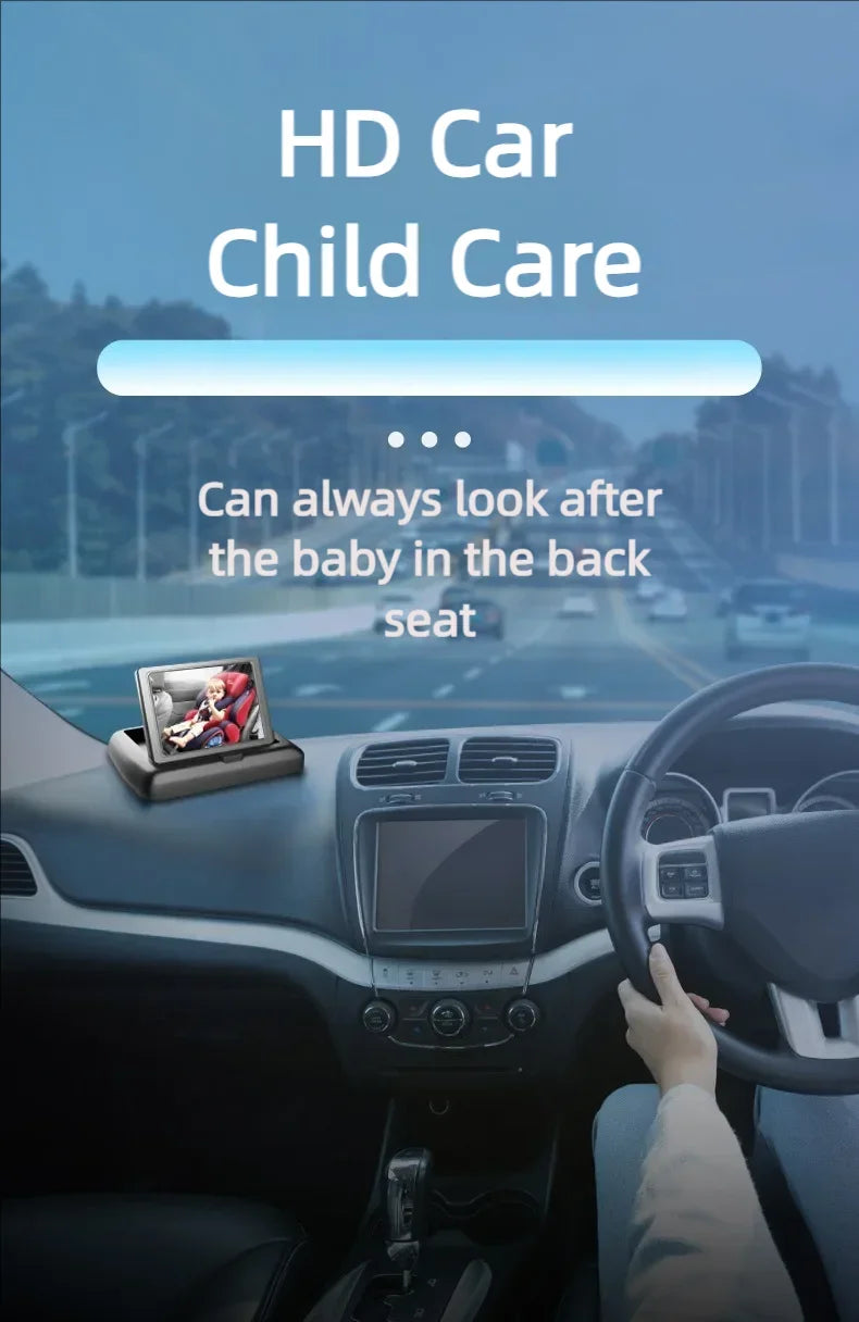 Baby Car Camera 1080P Video Recording and with IR Night Vision HD Night Vision, Support Front and Rear Car Camera