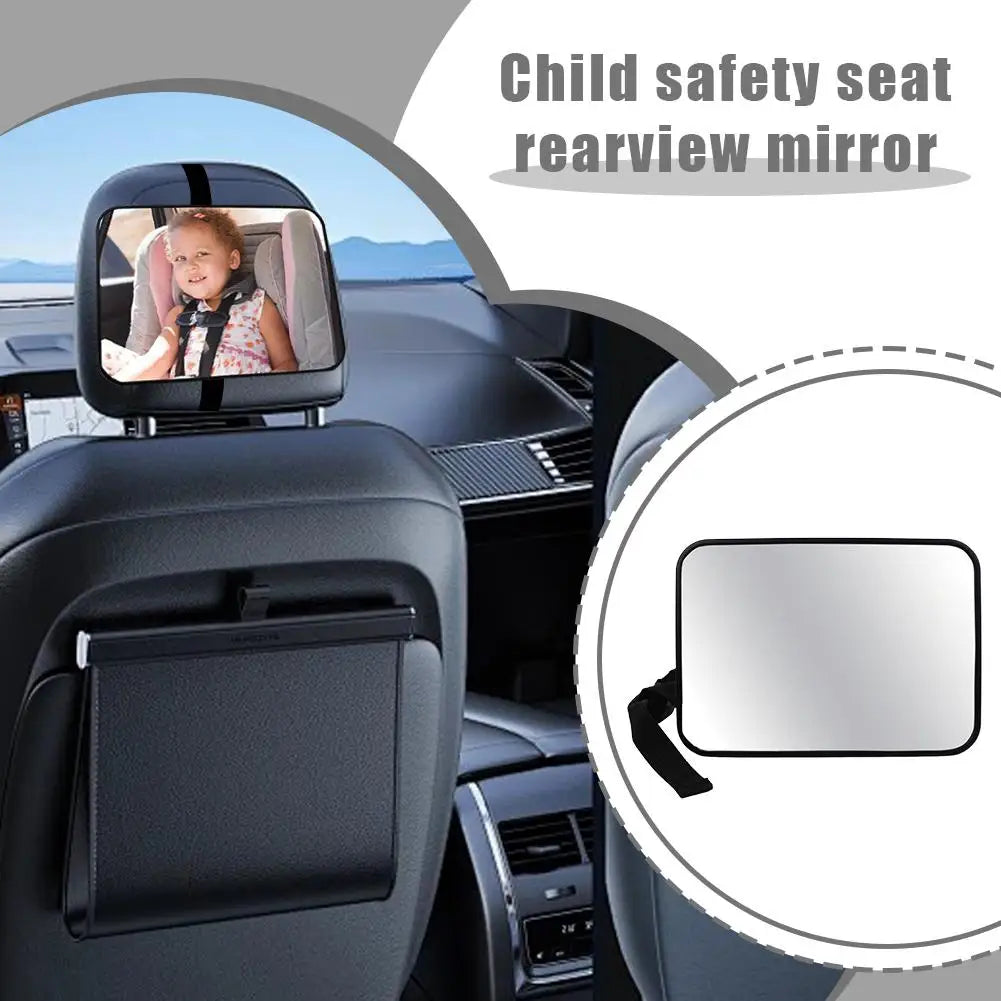 Baby Car Mirror Rear View Mirror Belt Rear Facing Mirrors Baby Car Monitor with Wide Clear View, Shatterproof, Easy Assembled