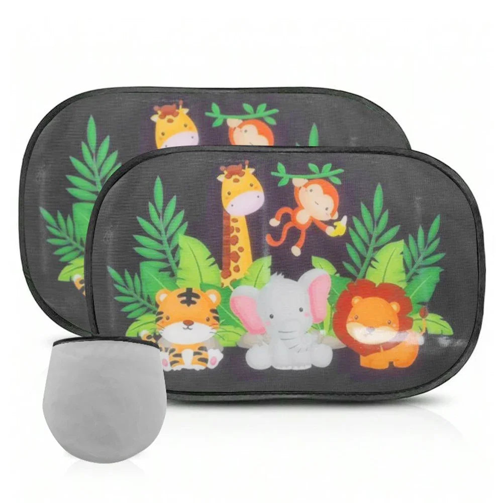 2PCS Car Sun Shade Side Window Windscreen Roof Window For Children Adults Adsorption SunShade Cover Universal car curtain