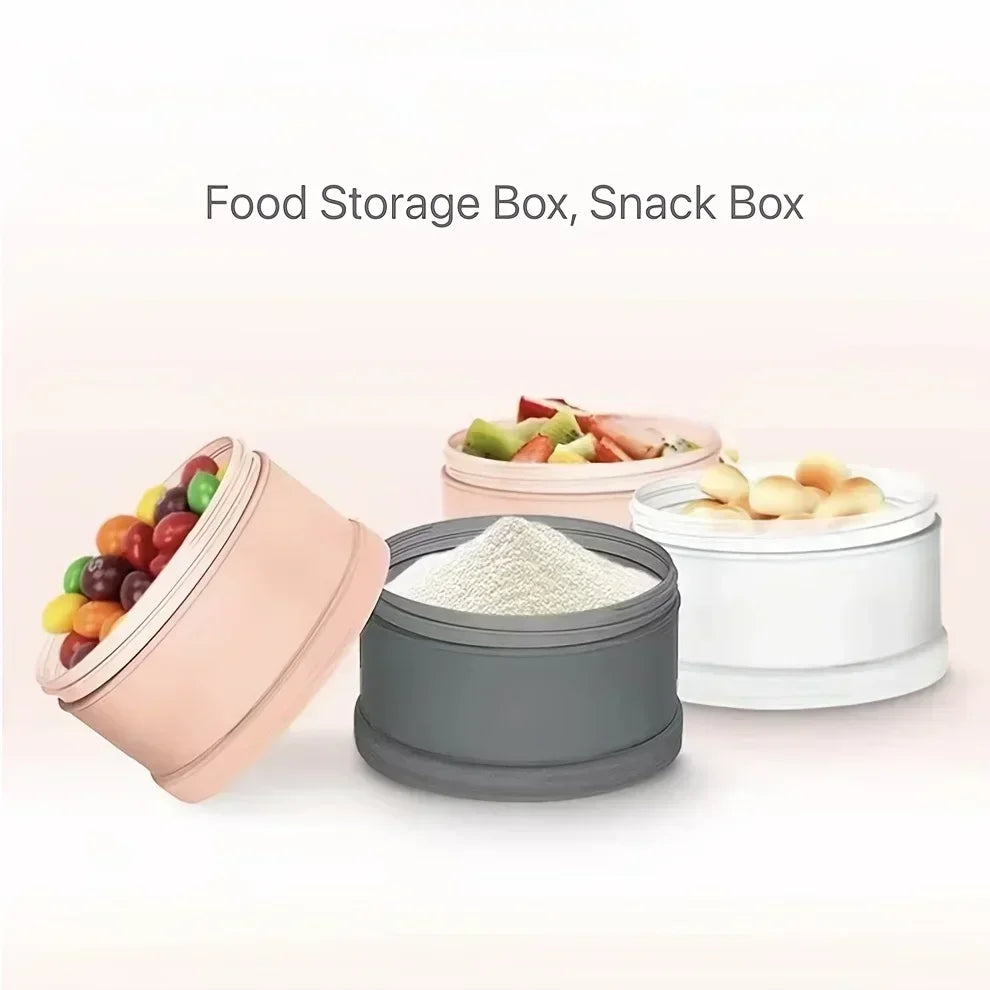Portable Milk Powder Formula Dispenser with 4 Compartments Baby Food Storage Box Suitable for Travel  Baby Food  Milk Container