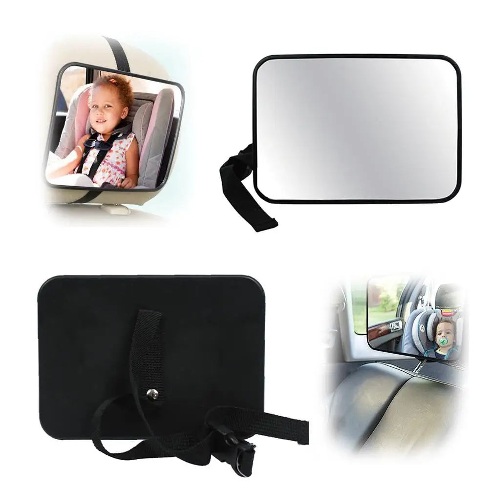 Baby Car Mirror Rear View Mirror Belt Rear Facing Mirrors Baby Car Monitor with Wide Clear View, Shatterproof, Easy Assembled