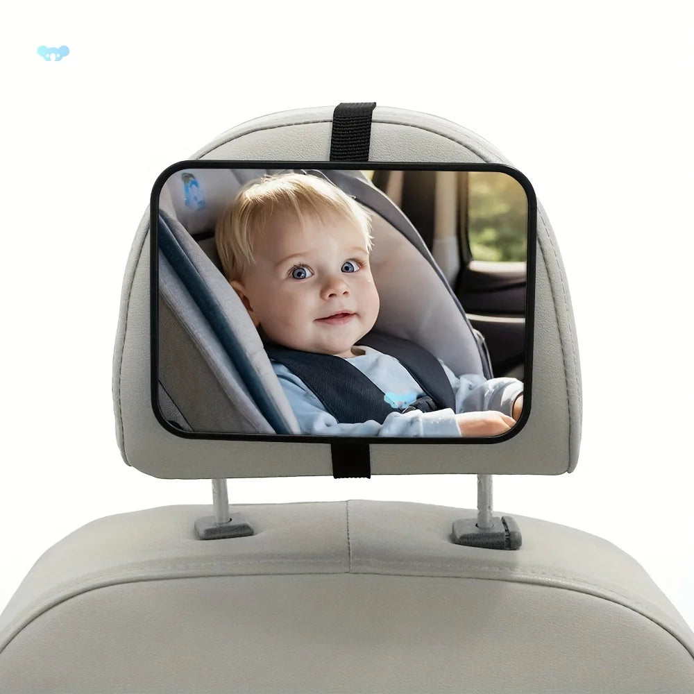Baby Car Mirror Rear View Mirror Belt Rear Facing Mirrors Baby Car Monitor with Wide Clear View, Shatterproof, Easy Assembled
