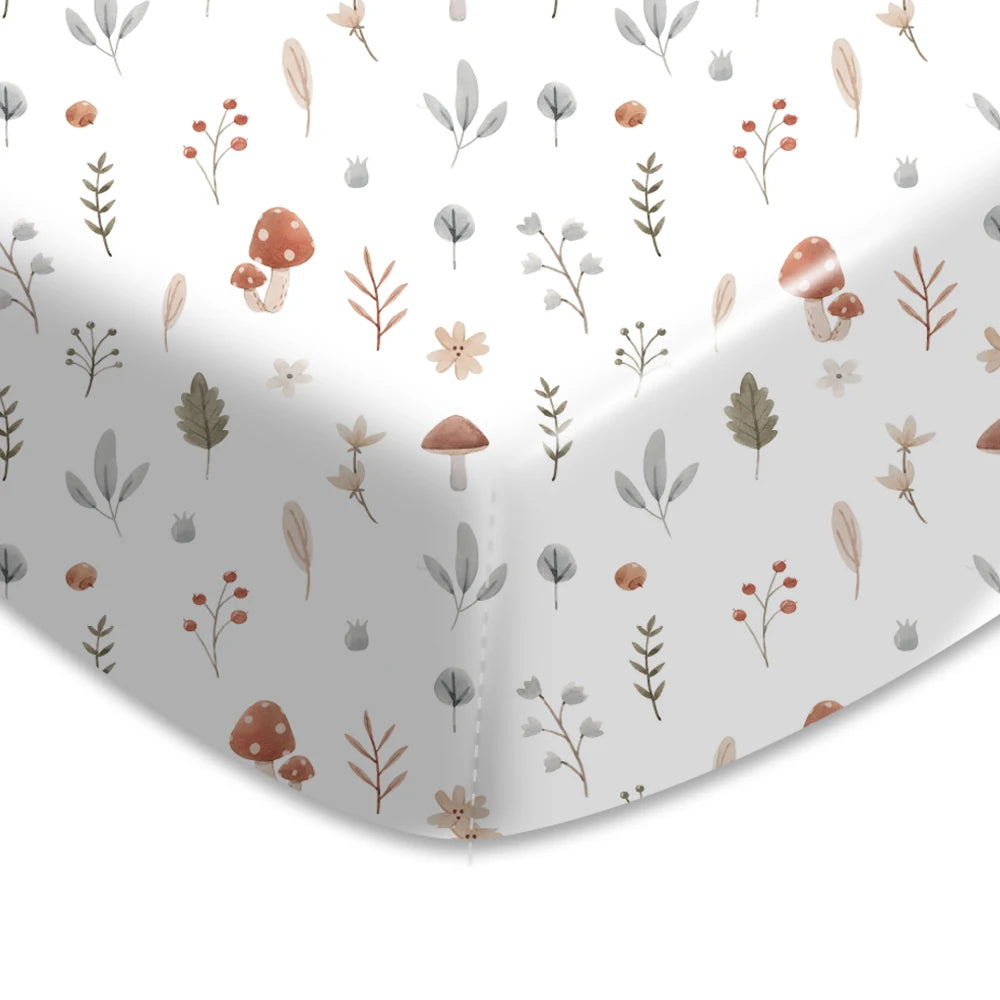 HappyFlute New One Piece Cartoon Print 70*130CM Elastic Band Design Skin-friendly&Breathable Baby Bed Sheet