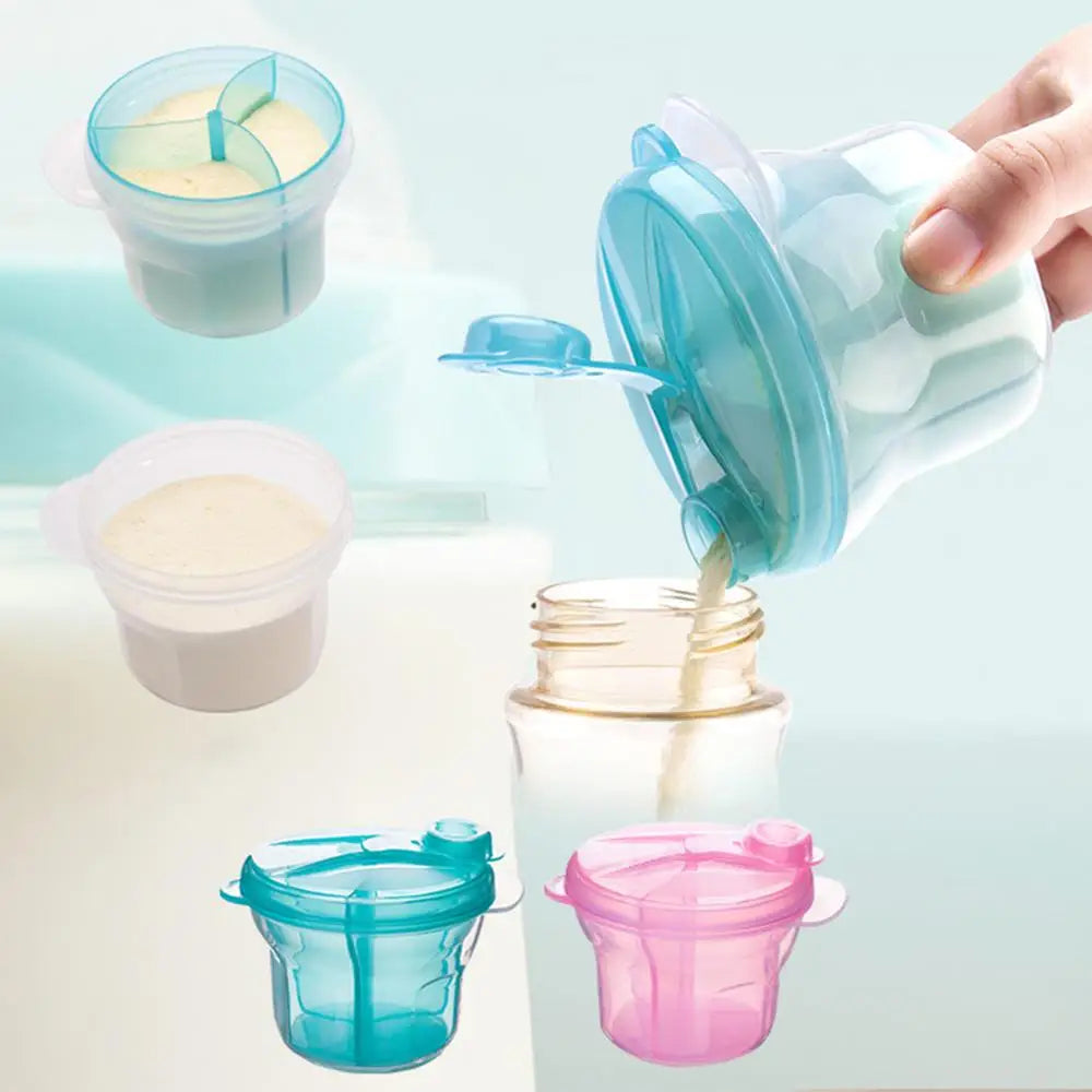 3 Grid Portable Milk Powder Formula Dispenser BPA Free Food Container Infant Bean Storage Box for Kid Care Toddler Travel Bottle