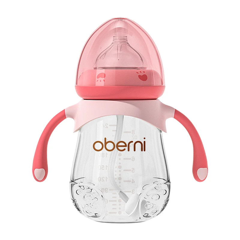 Oberni 150ml+180ml PPSU Imitated Breast Baby Milk Bottle set Anti bloating 0-6 Newborn Baby Bottle With Resistant to Falling