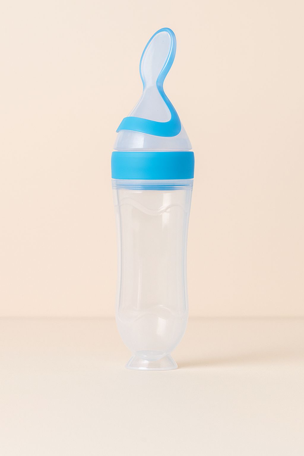 Silicone Baby Feeding Bottle with Spoon Dispenser 5cmx21cm