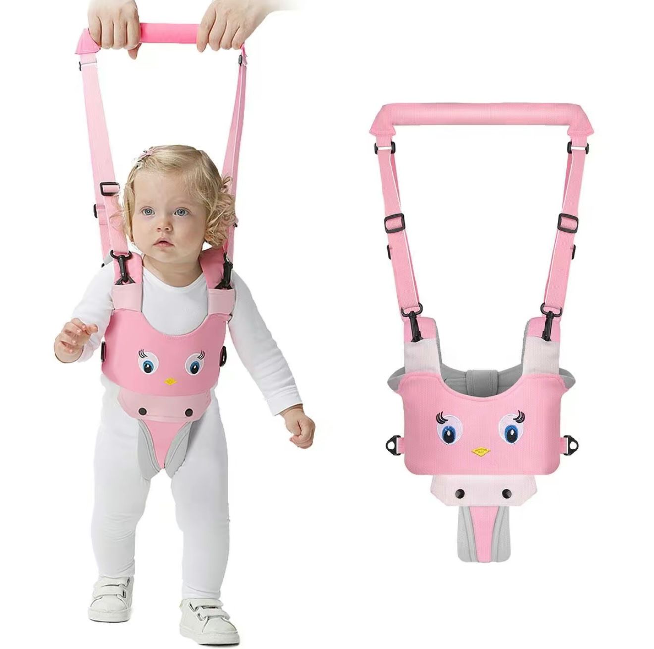 Baby Walking Harness, 1 Count Handheld Children's Walking Assistant, Toddler Walking Cart Safety Belt, Children's Walking Training Tool