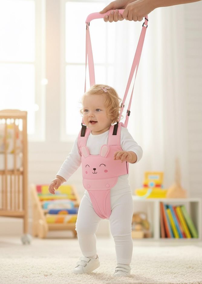 Baby Walking Harness, 1 Count Handheld Children's Walking Assistant, Toddler Walking Cart Safety Belt, Children's Walking Training Tool