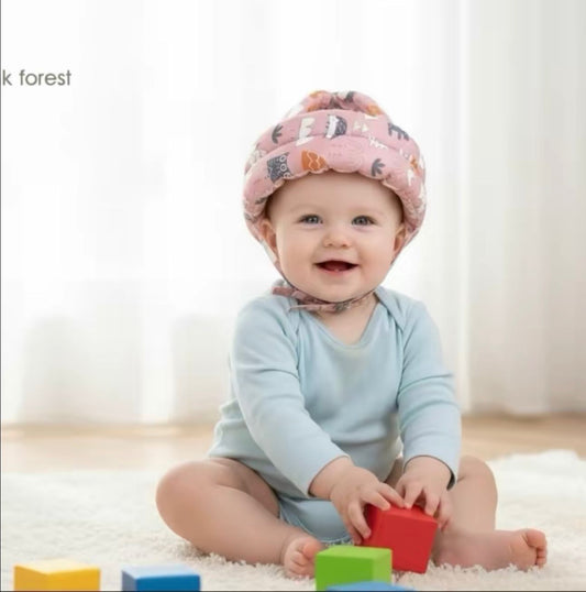 Adjustable Baby Safety Helmet: Soft Protective Head Guard for Walking & Crawling