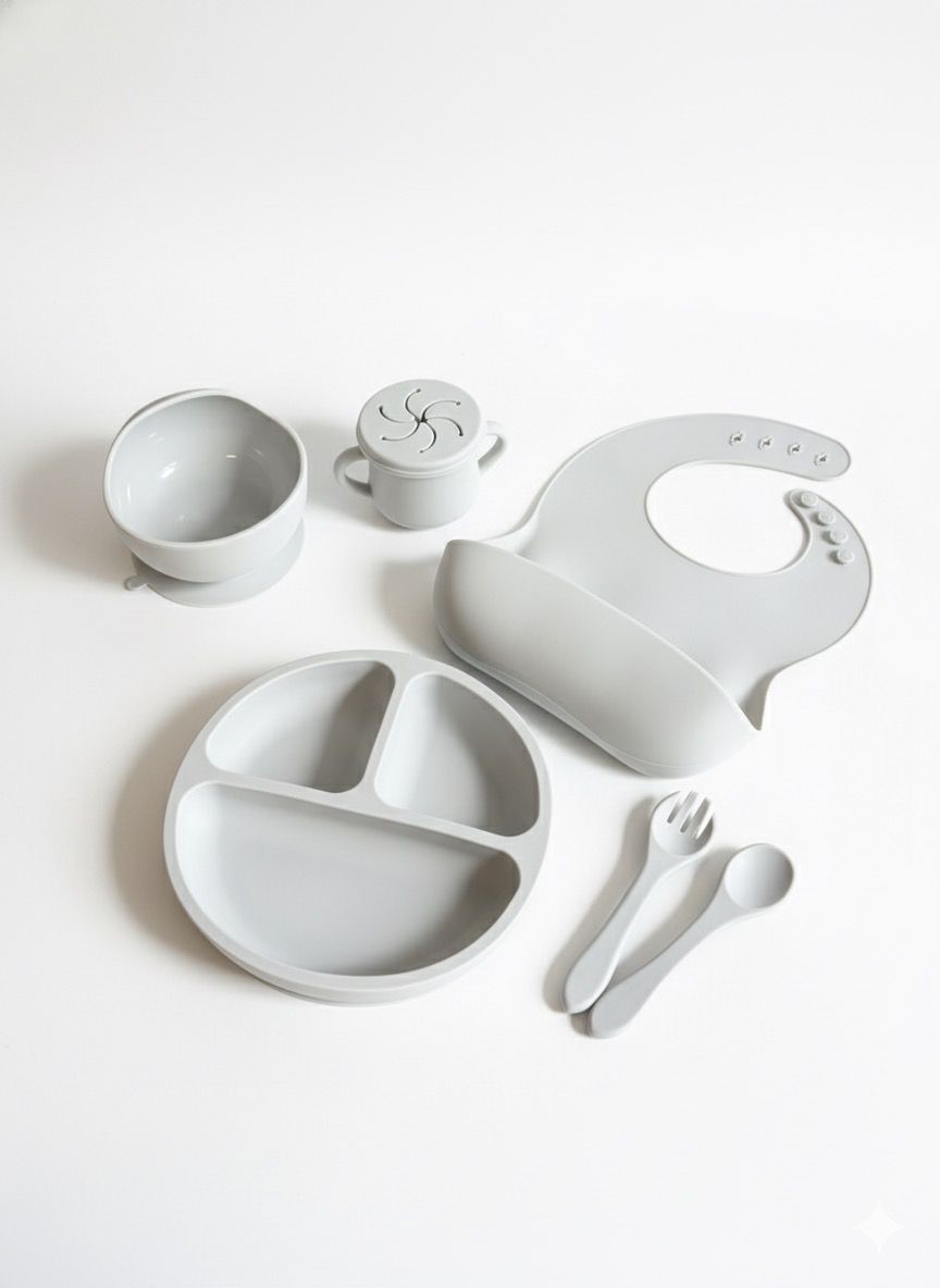 Complete Anti-Slip Suction Silicone Dinnerware Set for Toddlers (6-Piece)