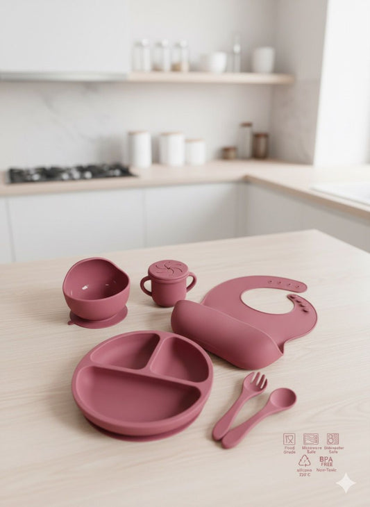 Complete Anti-Slip Suction Silicone Dinnerware Set for Toddlers (6-Piece)