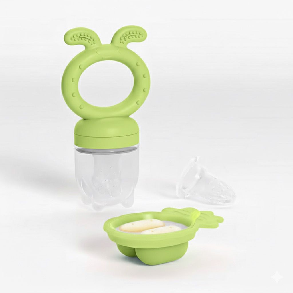 Baby Fruit Food Feeder and Mini Frozen Snack Tray Combo